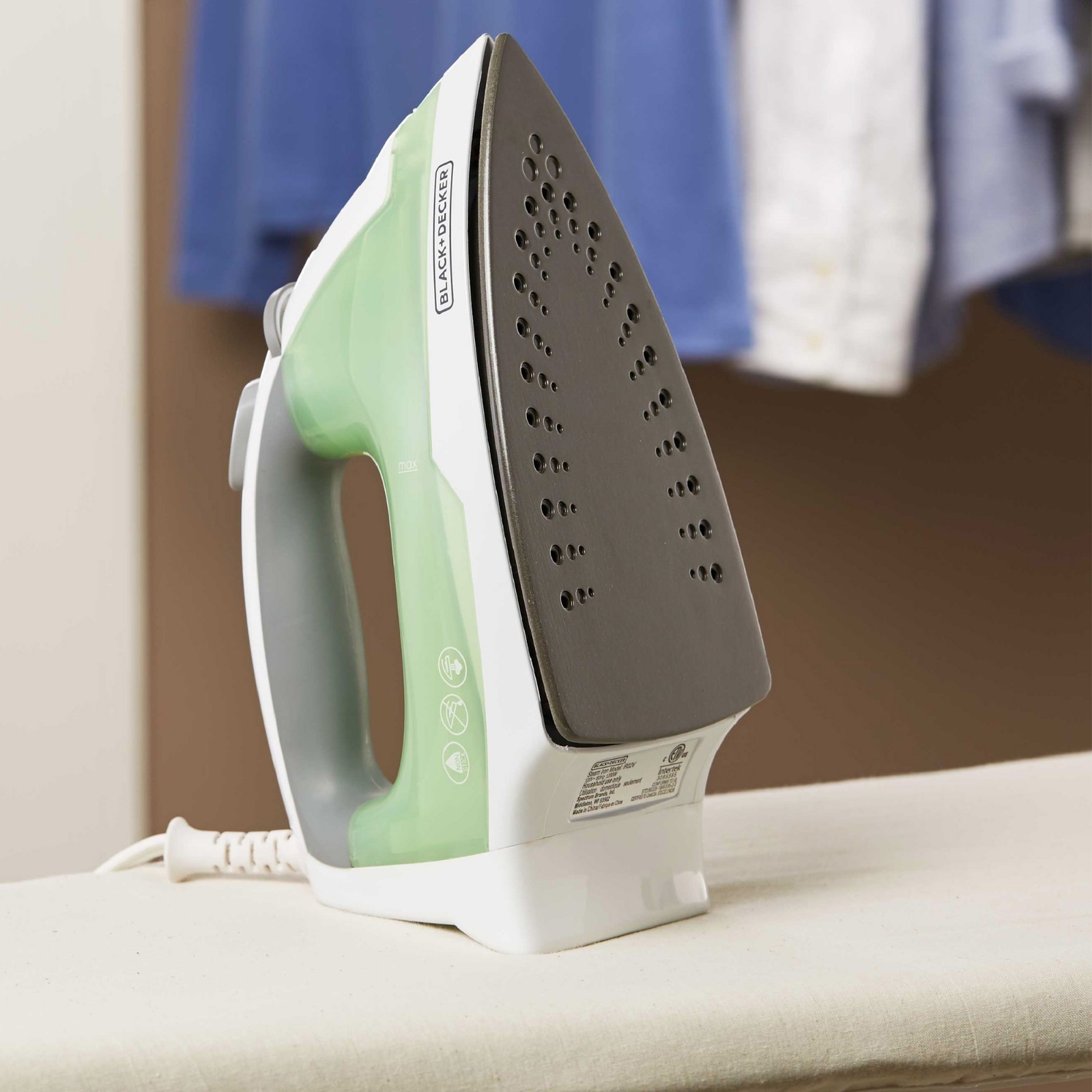 Professional Steam Iron Clothes Nonstick With Compact Garment Portable Anti-Drip