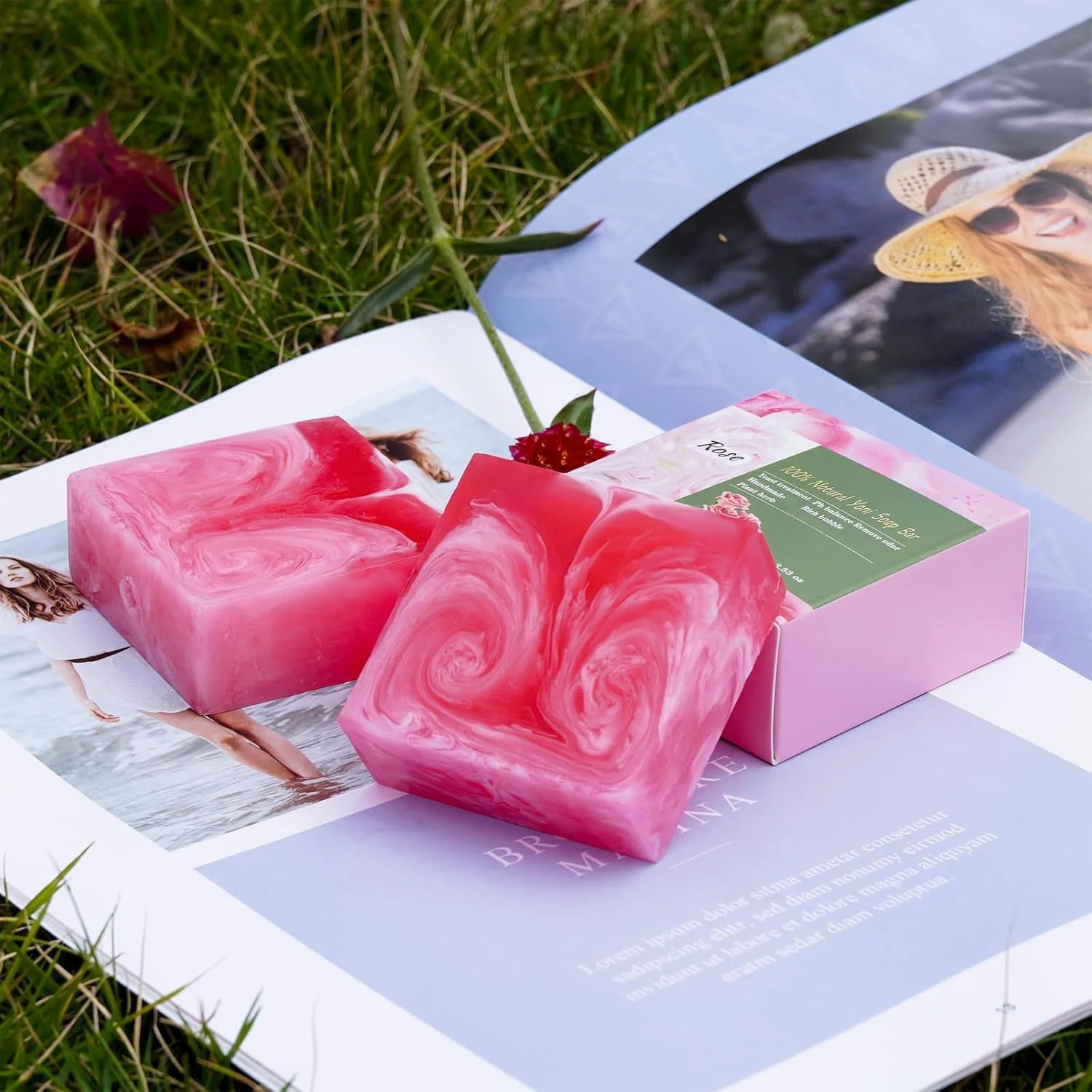 2 PCS Yoni Soap Bars for Women, 100% Handmade Natural PH Balanced & V Cleansing