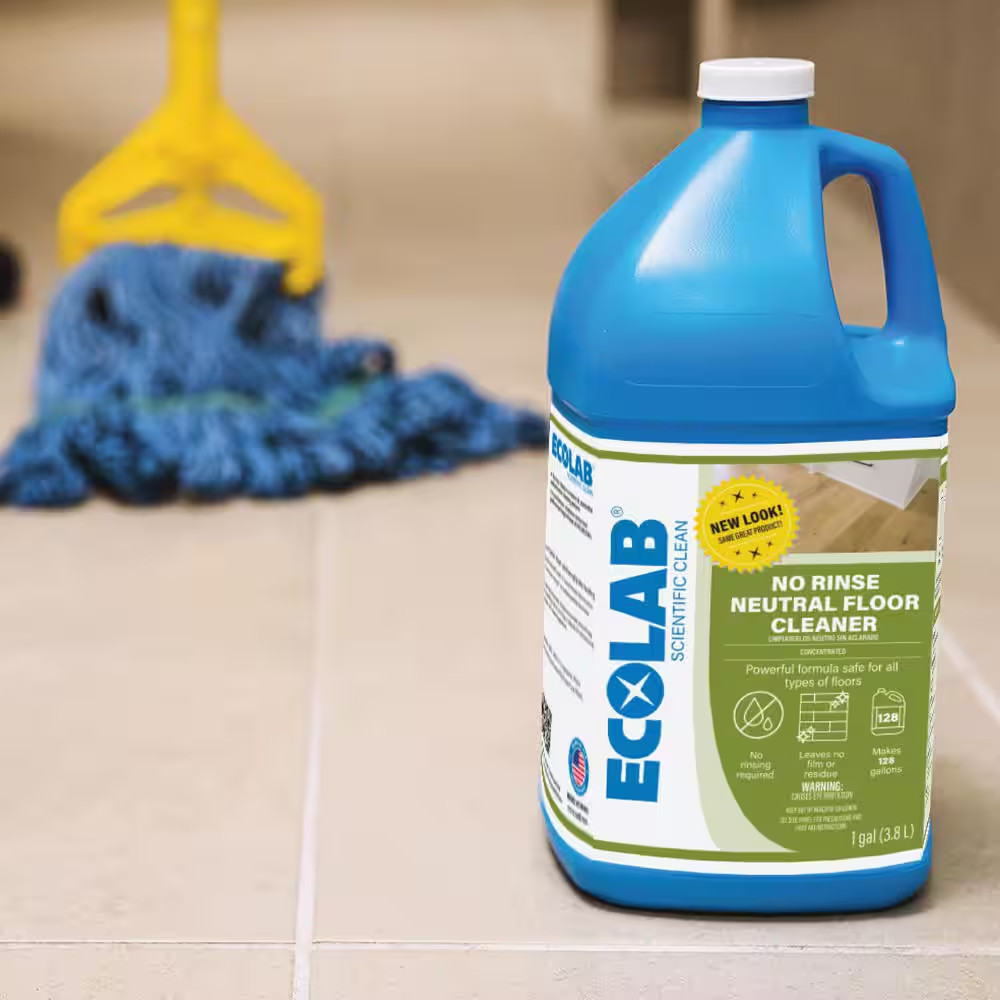 1 Gal. No Rinse Neutral Floor Concentrate Cleaner, Residue Free Formula for Tile
