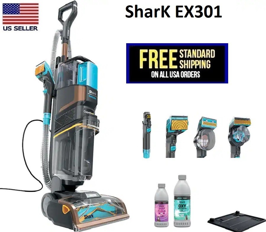 Shark EX301-TGT CarpetXpert Upright Carpet, Rug Upholstery Cleaner w/StainStrike