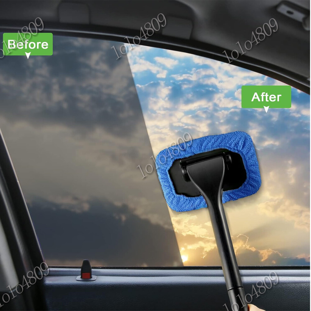 3 Pack Window Windshield Cleaning Tool Microfiber Car Wiper Cleaner Glass Brush