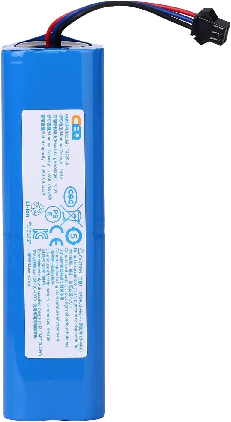 High Capacity 5200mAh Replacement Battery for Proscenic & Uoni Robot Vacuums