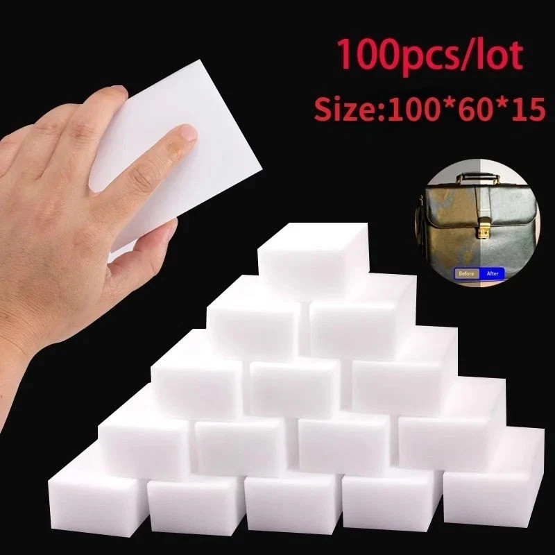 Lot 100pcs Magic Sponge Eraser Melamine Washing Thick Cleaning Foam Home Tool*