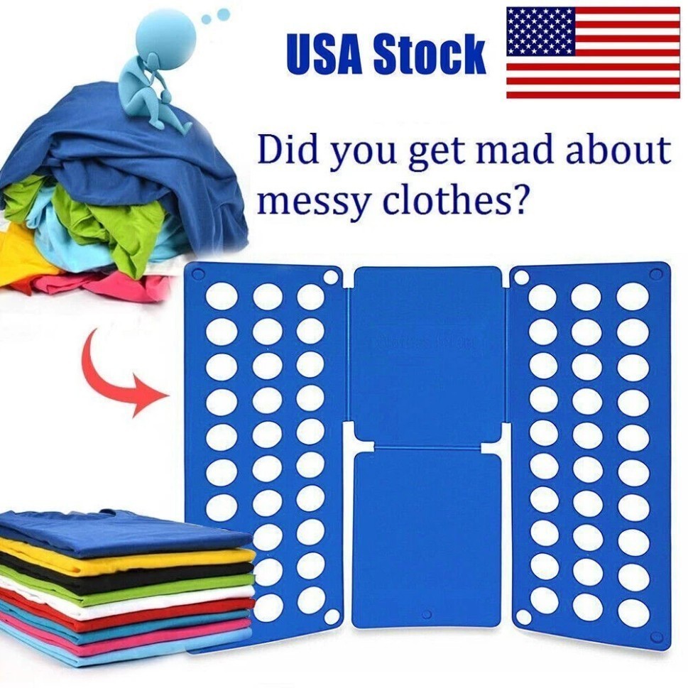 Adjustable T-Shirt Clothes Fast Folder Folding Board Laundry For Adult Organizer