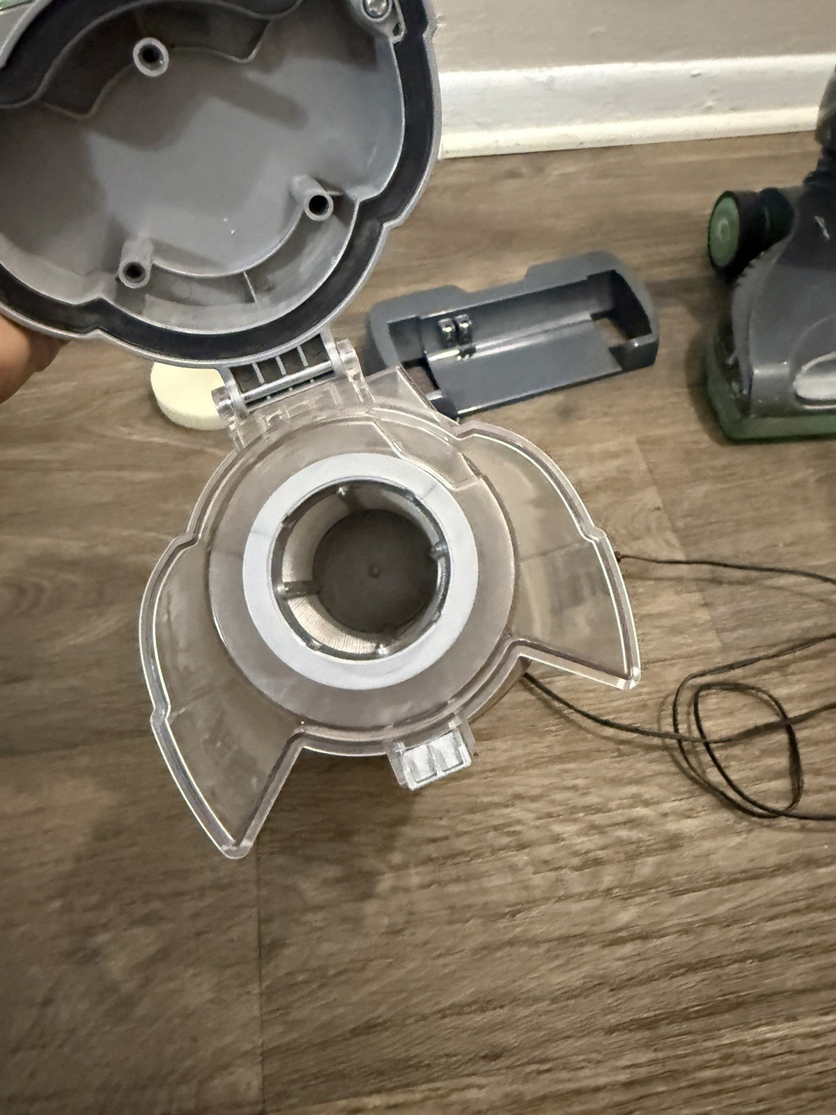 SharkFreestylePro cordless vacuum model SV1114recognizable by mint green accents