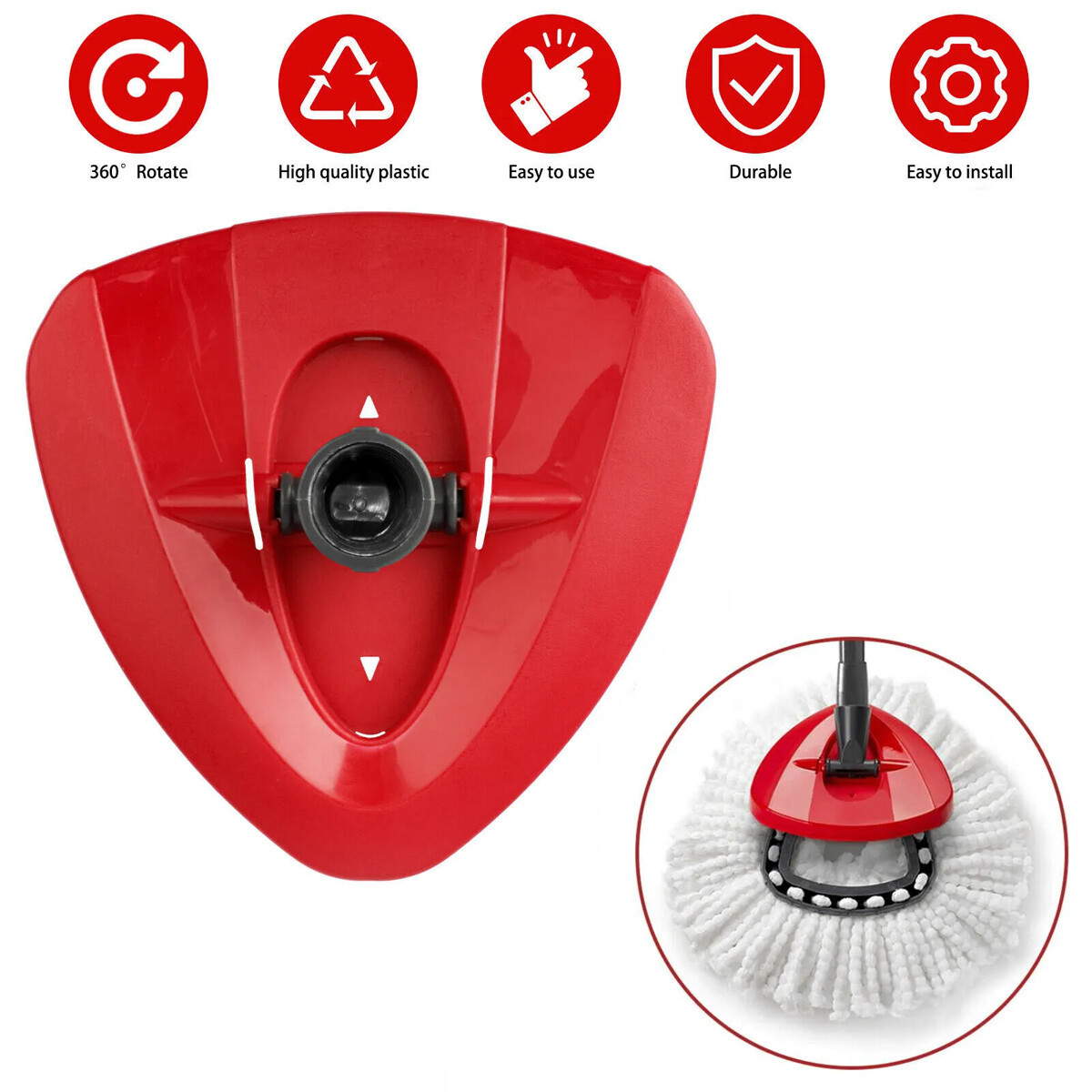 360° Rotating Replacement Mop Base Parts Refill Head Disc For O-Cedar Easy Wring