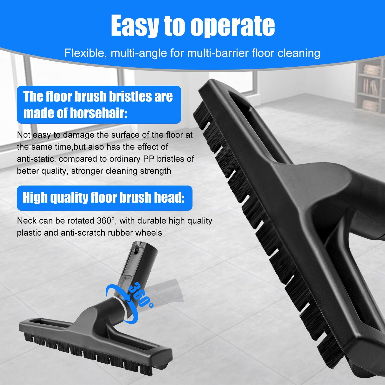 12-Inch Vacuum Floor Brush For Rainbow Vacuum Replacement Parts360°Swivel vac…