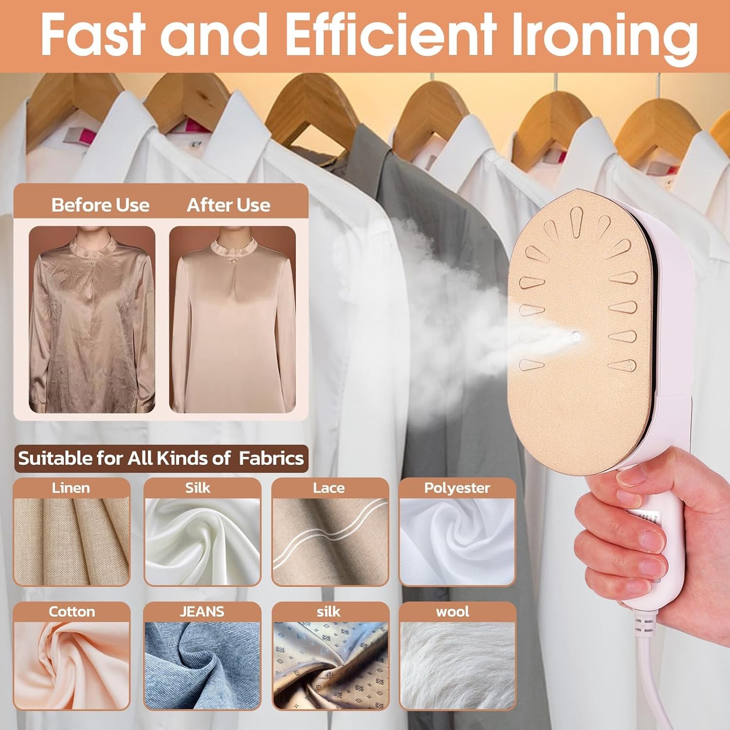 Mini Portable Micro Steam Iron Machine Steamer Handheld Garment Clothes Ironing