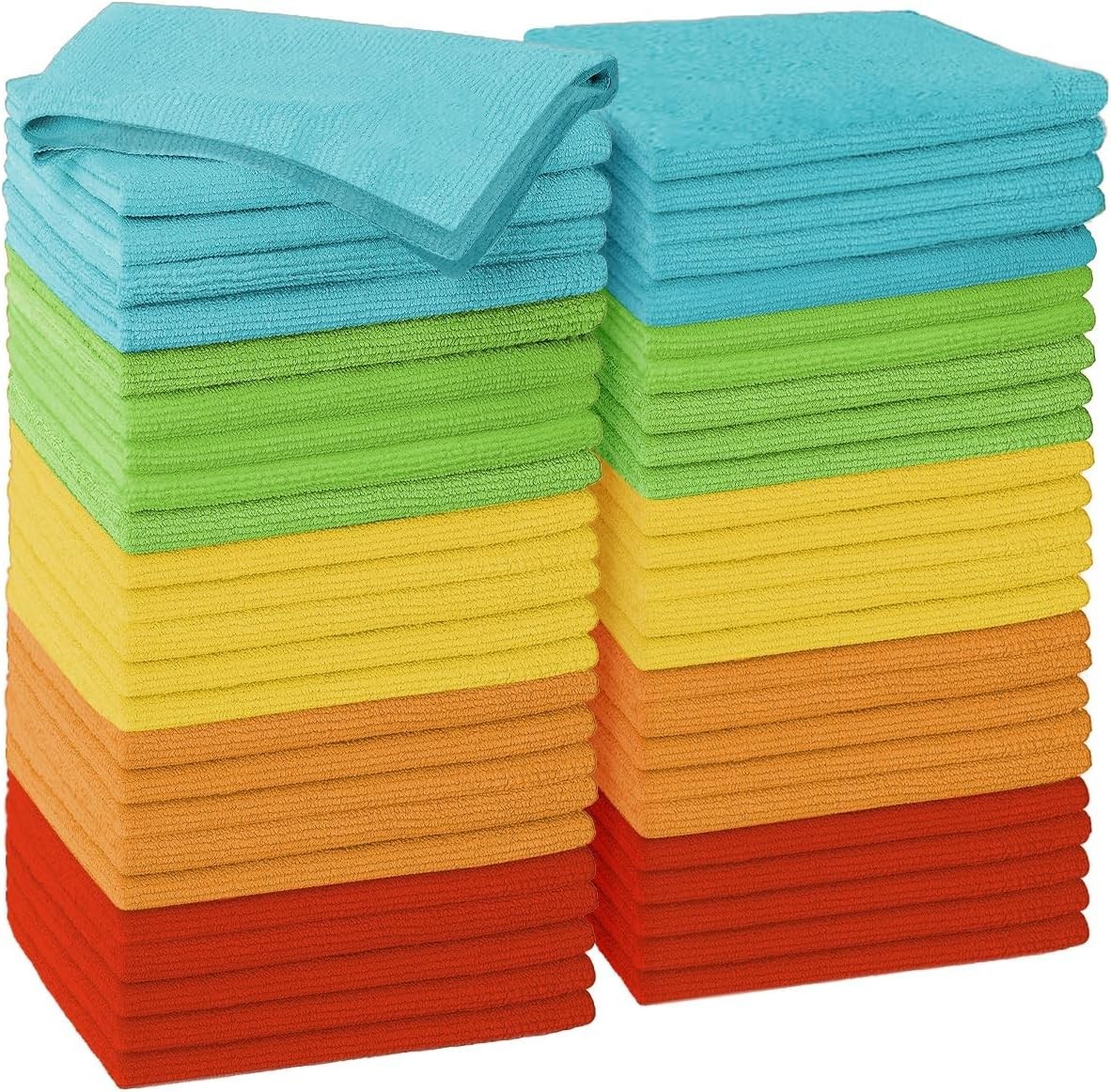 Microfiber Cleaning Cloth Set of 50 Towel Rag Car Polishing Detailing No-Scratch