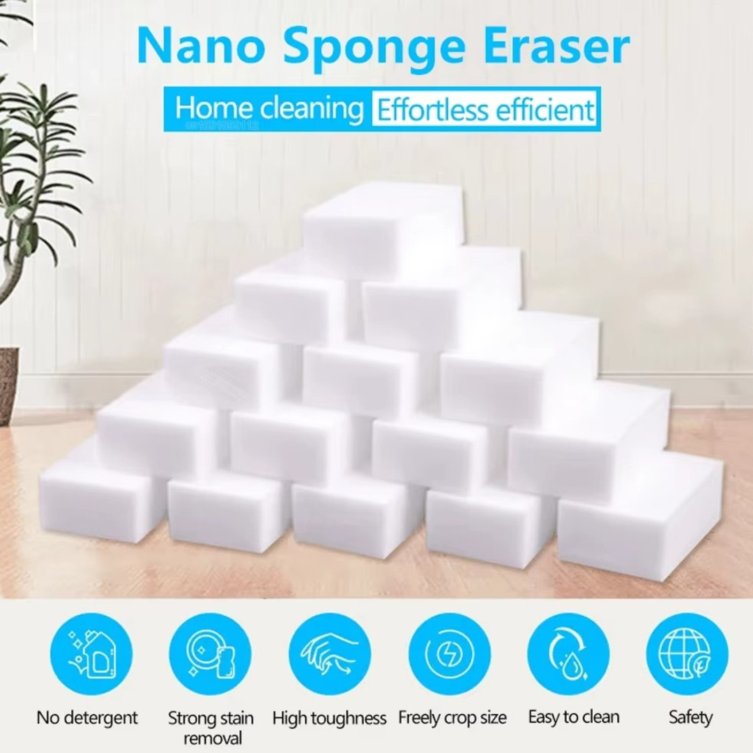 100Pcs Magic Sponge Eraser Melamine Washing Thick Remover Cleaning Foam Home