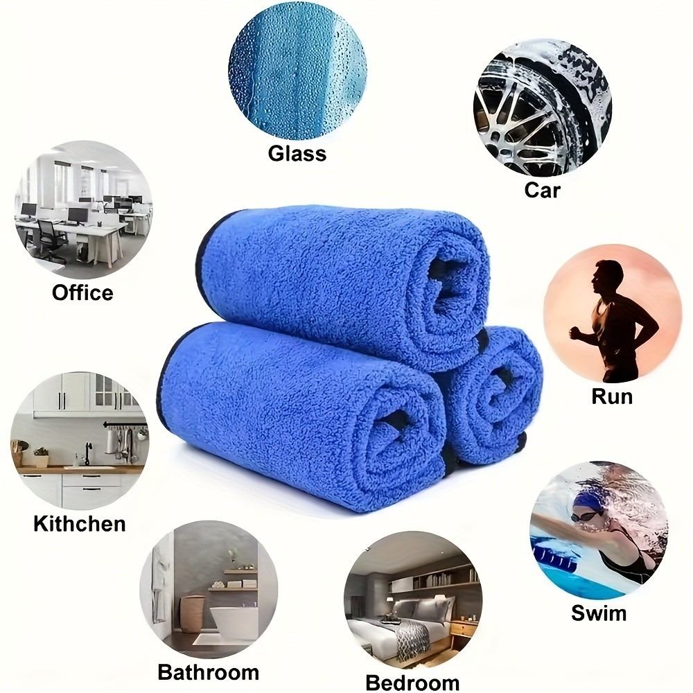 5 Pack Premium Microfiber Car Drying Towels Ultra Absorbent Auto Detailing Cloth