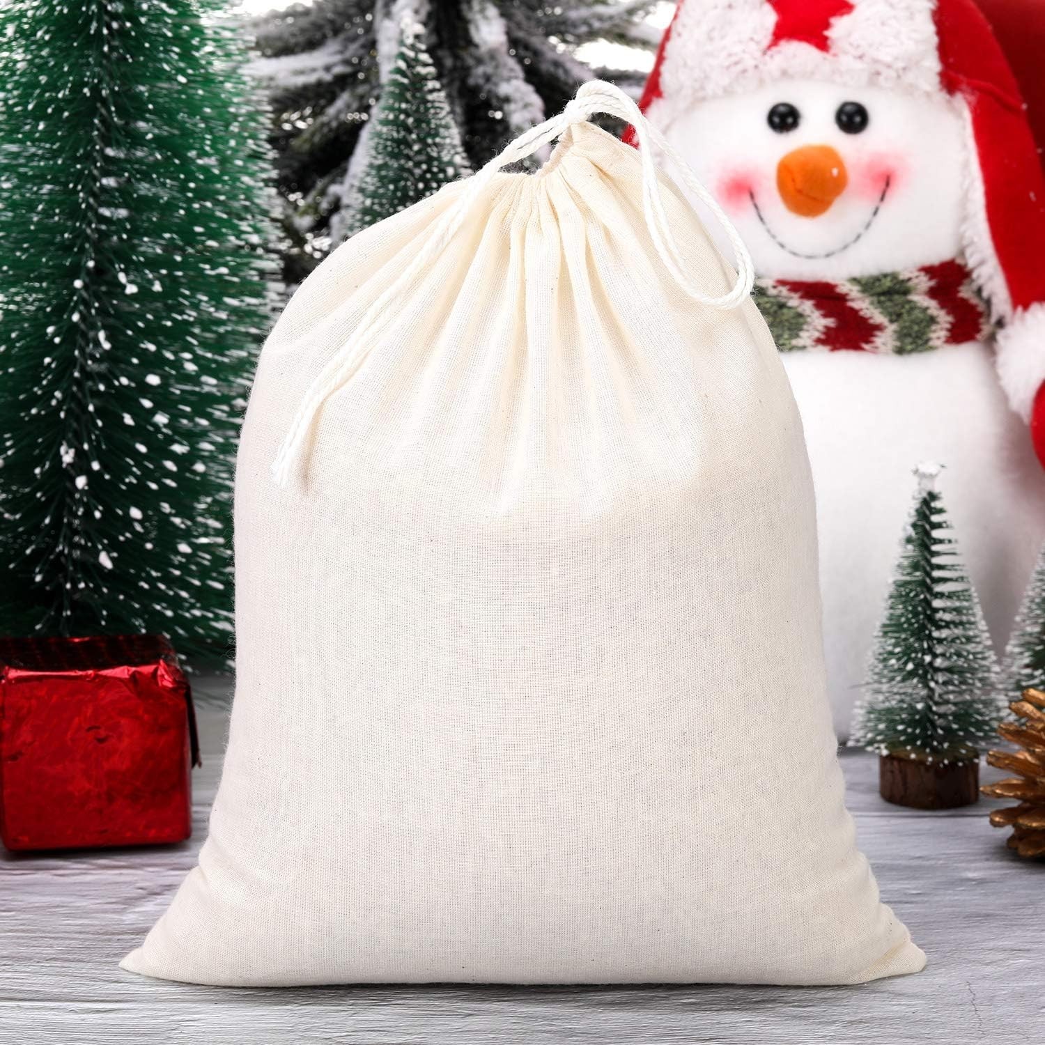 50 Pieces Muslin Bags Cotton Drawstring Bags Sachet Bag for Home Supplies 8 x…