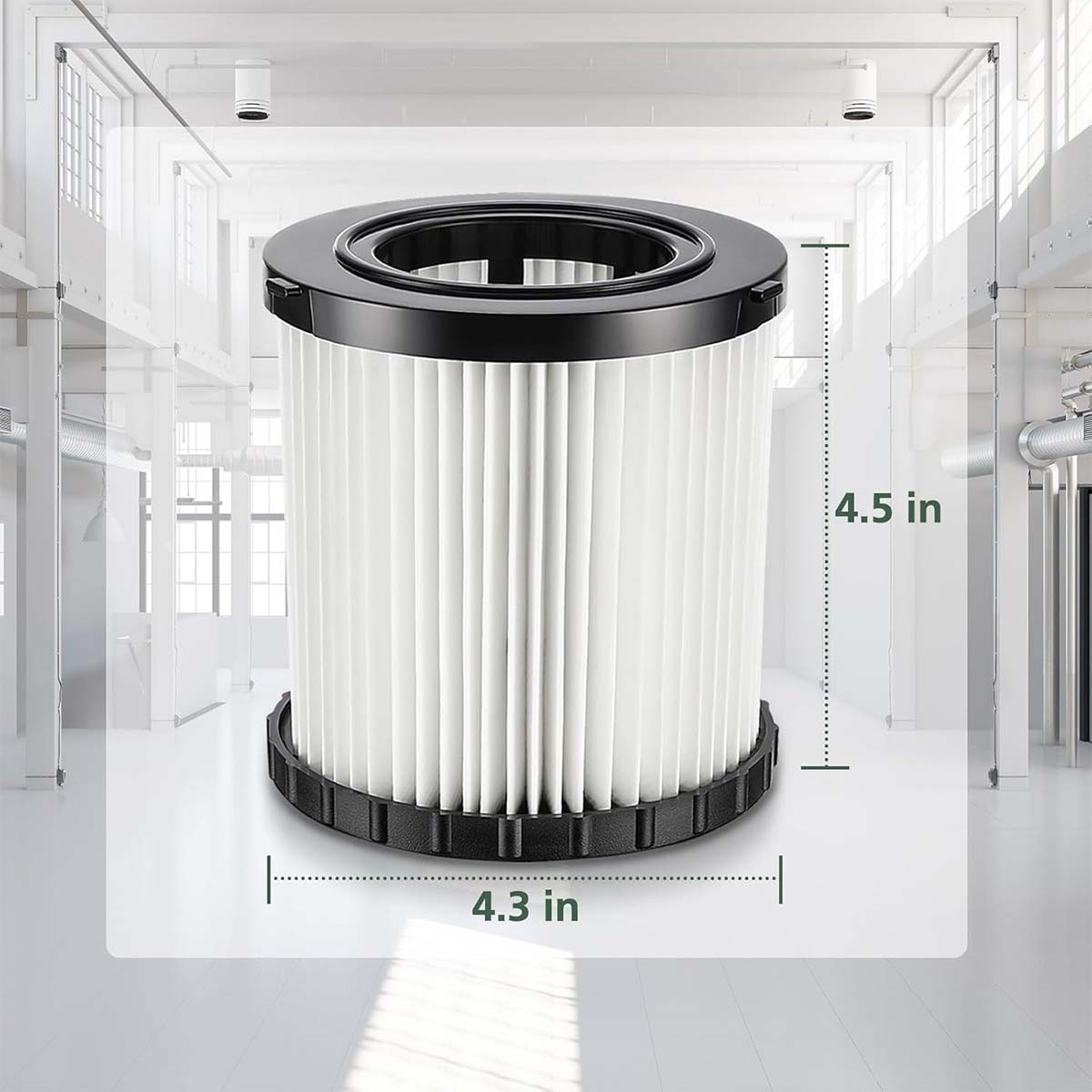 2 Pack Cartridge HEPA Filters DCV5801H for DeWalt DCV580 & DCV581H Wet Dry Vacs