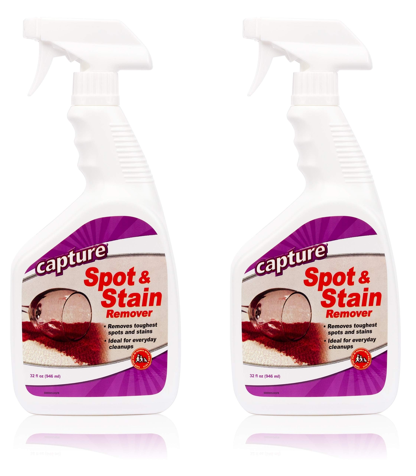 Capture Spot and Stain Remover Carpet Tough Rug Stains Eliminator 32oz (2 Pack)