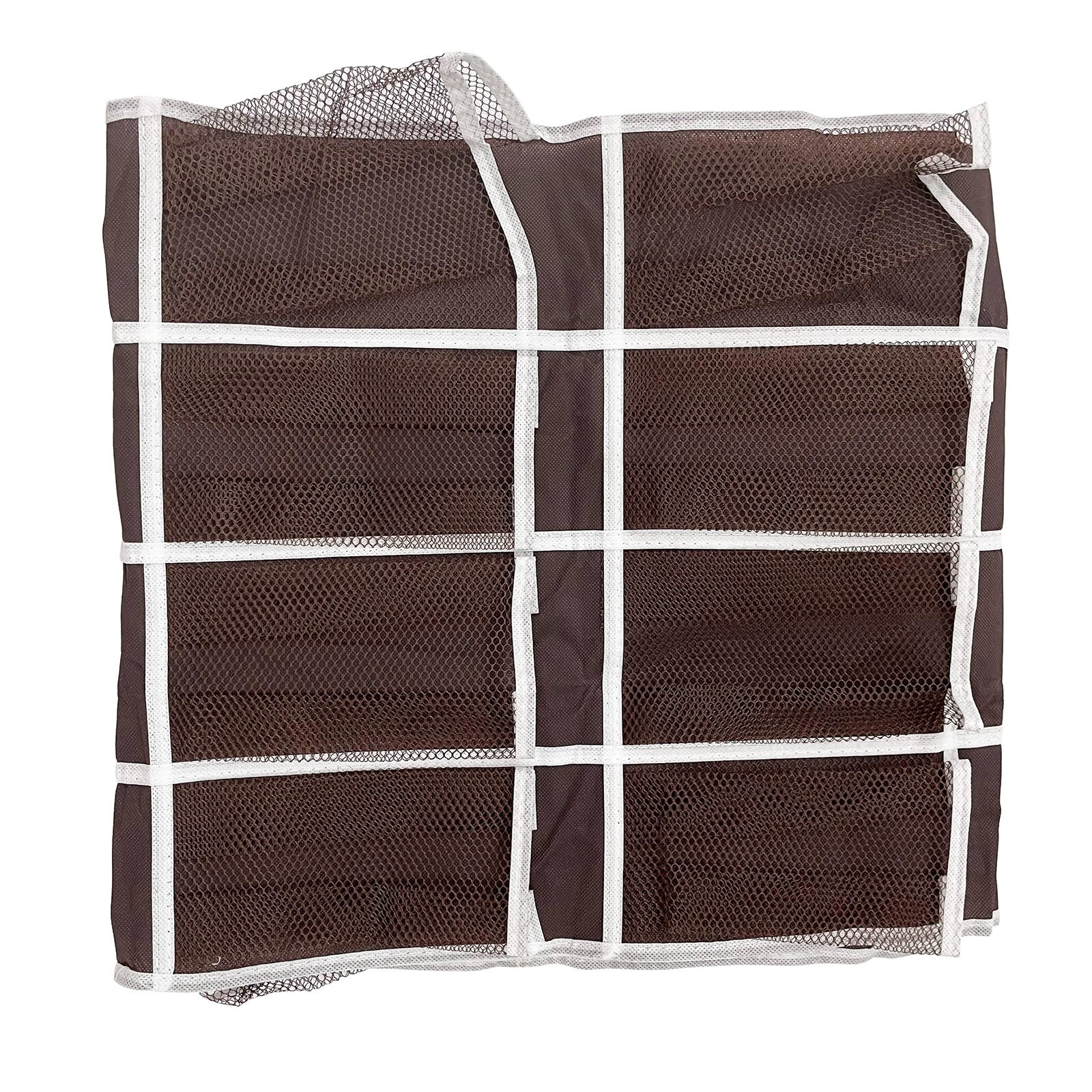 24 Pockets Door Wall Hanging Storage Bag Brown Portable Hanger Bag With Hook