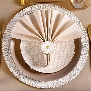 50 Pack Disposable Hand Towels for Bathroom, Linen-Feel Guest Towels | 12×17