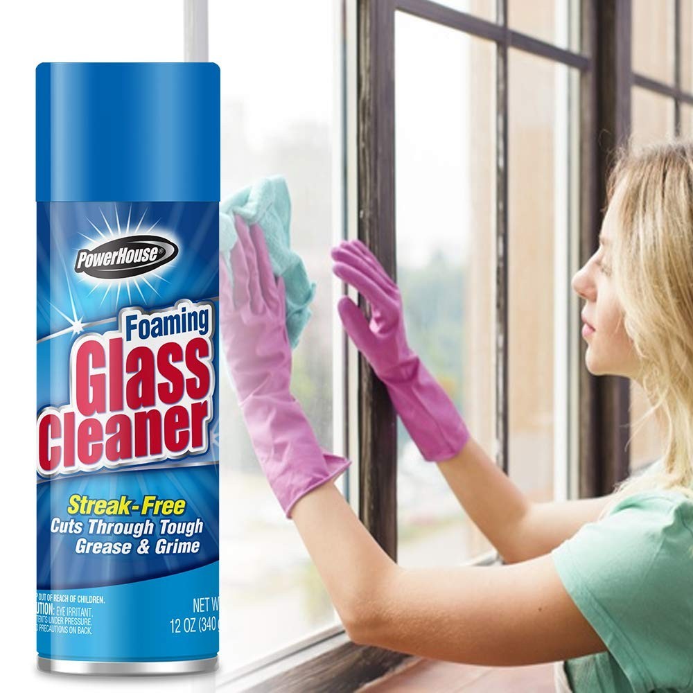 12 OZ Foaming Glass Cleaner StreakFree Cuts Through Tough Grease & Grime