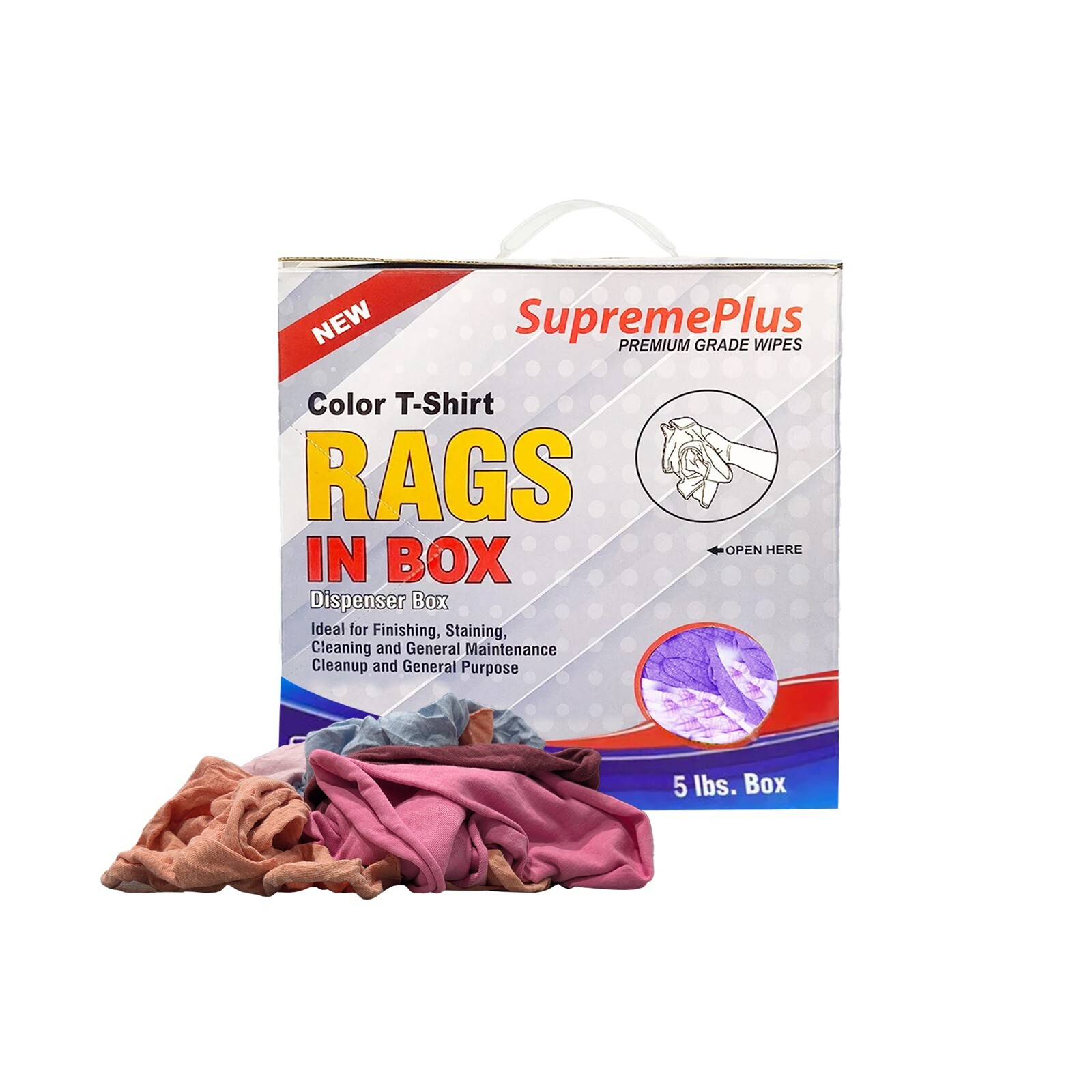 Premium Colored T-Shirt Knit Rags, Shop Bulk Cleaning Wipes – Compressed Boxes
