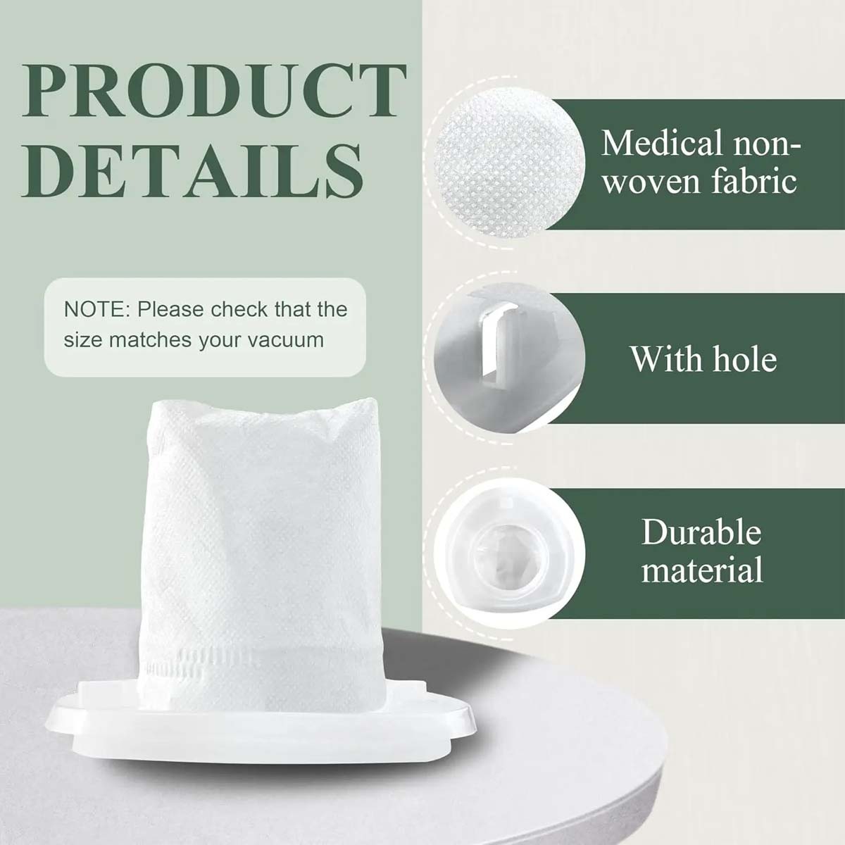 6-Pack Universal Filters for Black & Decker VF110 Dustbuster Part No. 90558113