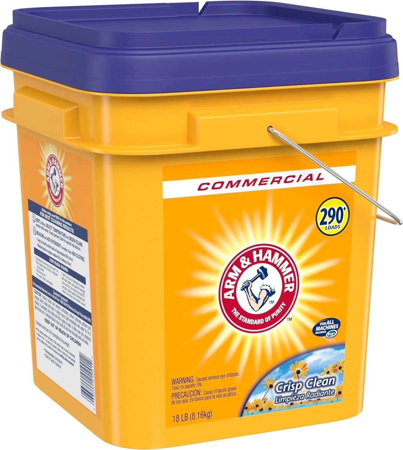 Professional Biodegradable Powder Laundry Detergent – 18lb Pail for 290 Loads