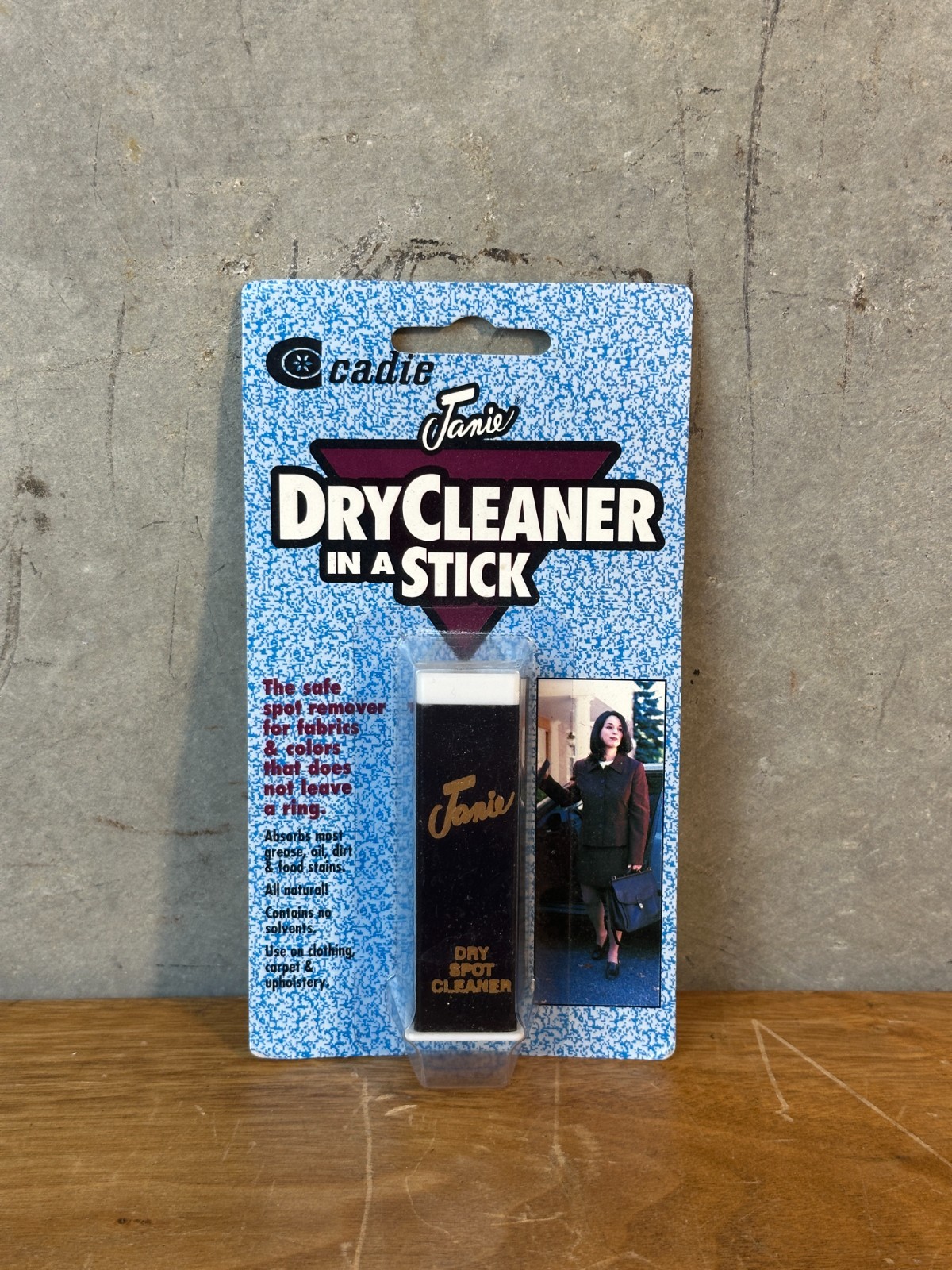 Vintage Cadie Janie Dry Cleaner In A Stick Spot Remover 0.4oz Sealed Made USA