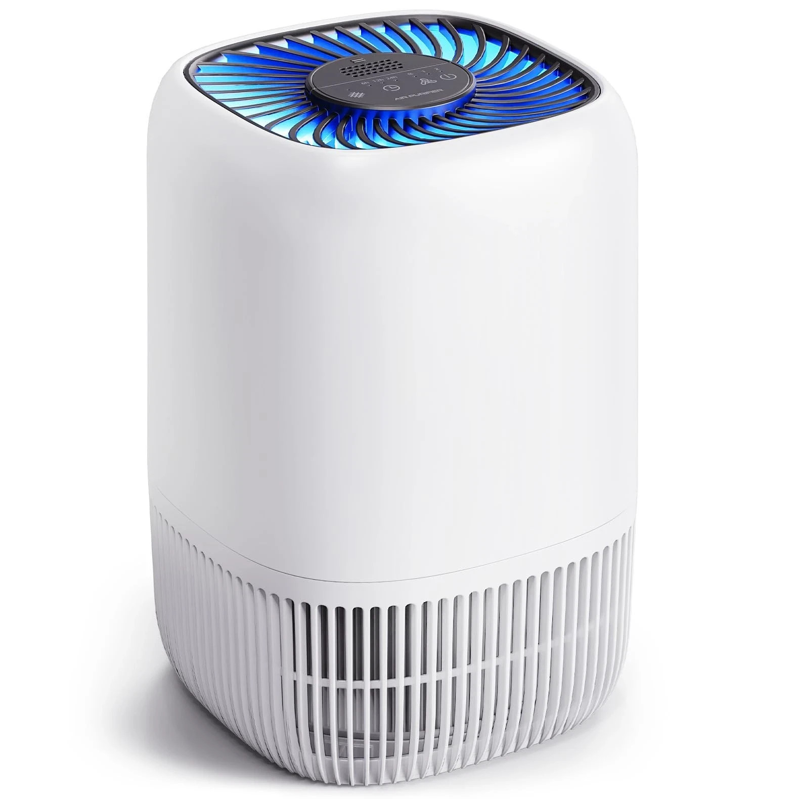 H13 HEPA Air Purifier for Home 1076 Sq Ft Quiet Cleaner Smoke Pet Hair White