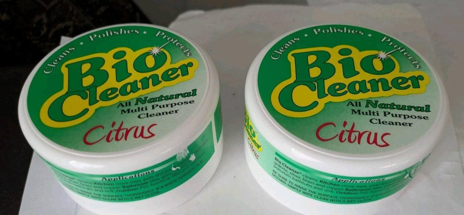 Bio Cleaner Set of (2) 10.5 oz Cleaning Clays with Sponges 1 Citrus 1 Original