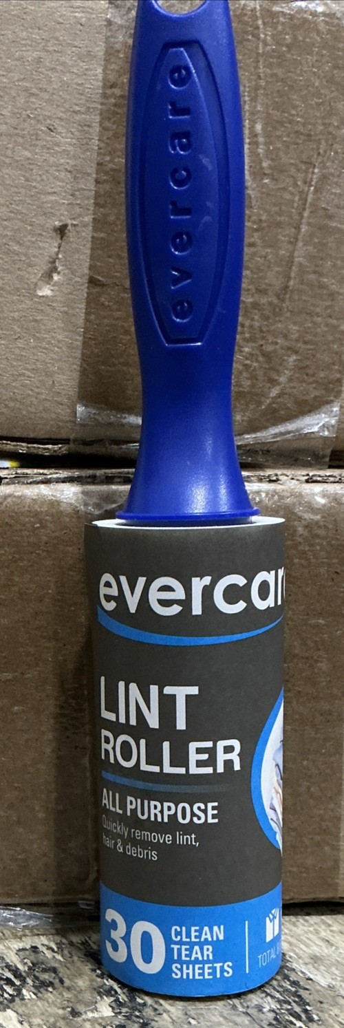 5 X Evercare Compact Travel Size 30-Sheet Lint Roller Remover