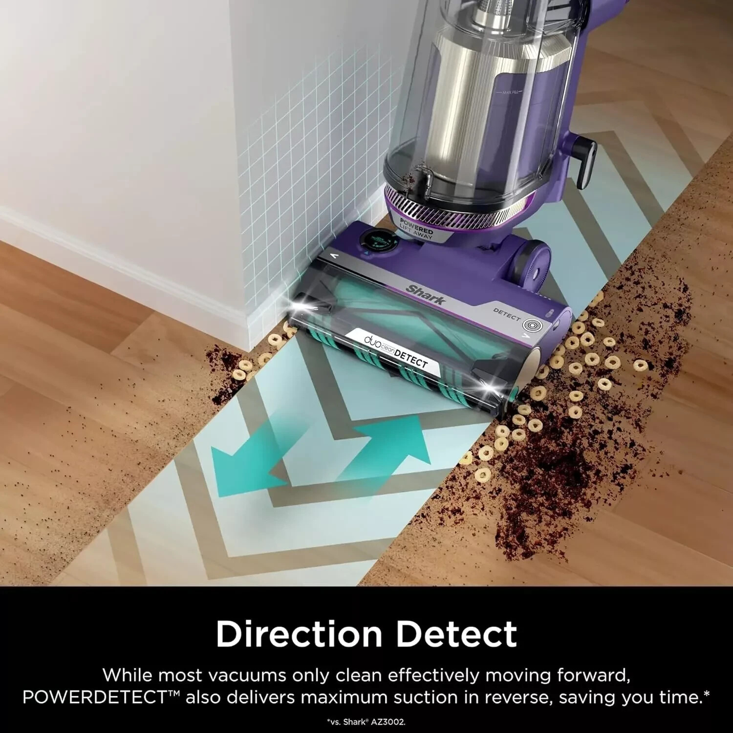 Shark POWERDETECT Upright Vacuum Self Cleaning Brushroll Duoclean Odor Powerful