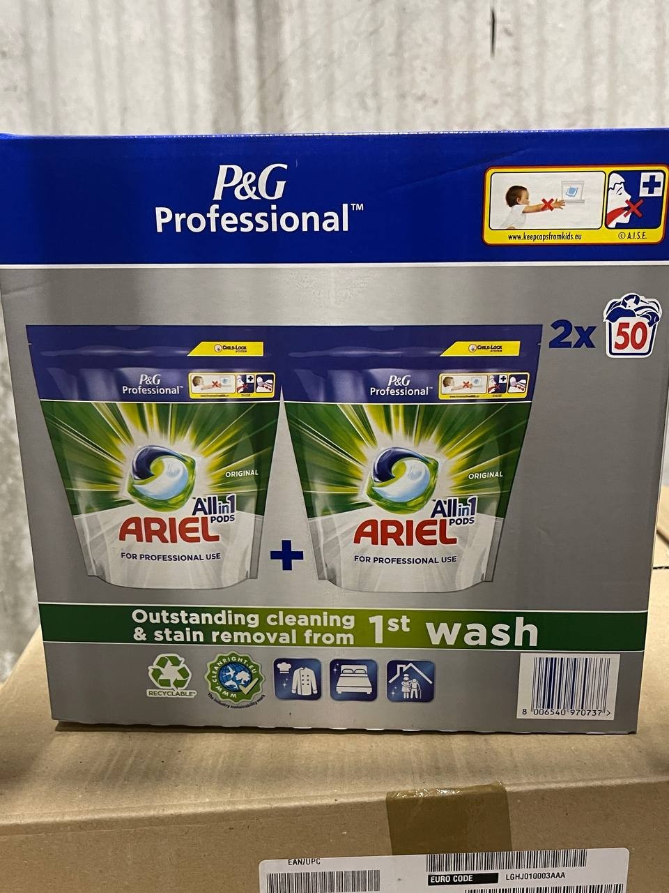 Ariel Professional Liquipods Regular 2×50 Washes 100W 1906g New Bulk Pack