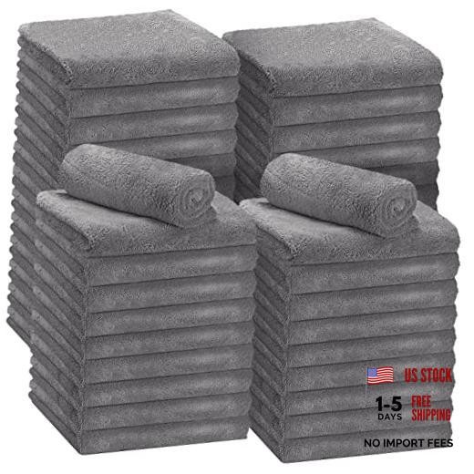 Pcs Microfiber Car Towels, 500 GSM Edgeless Plush | lint 16 x 16 Inch 30 Gray