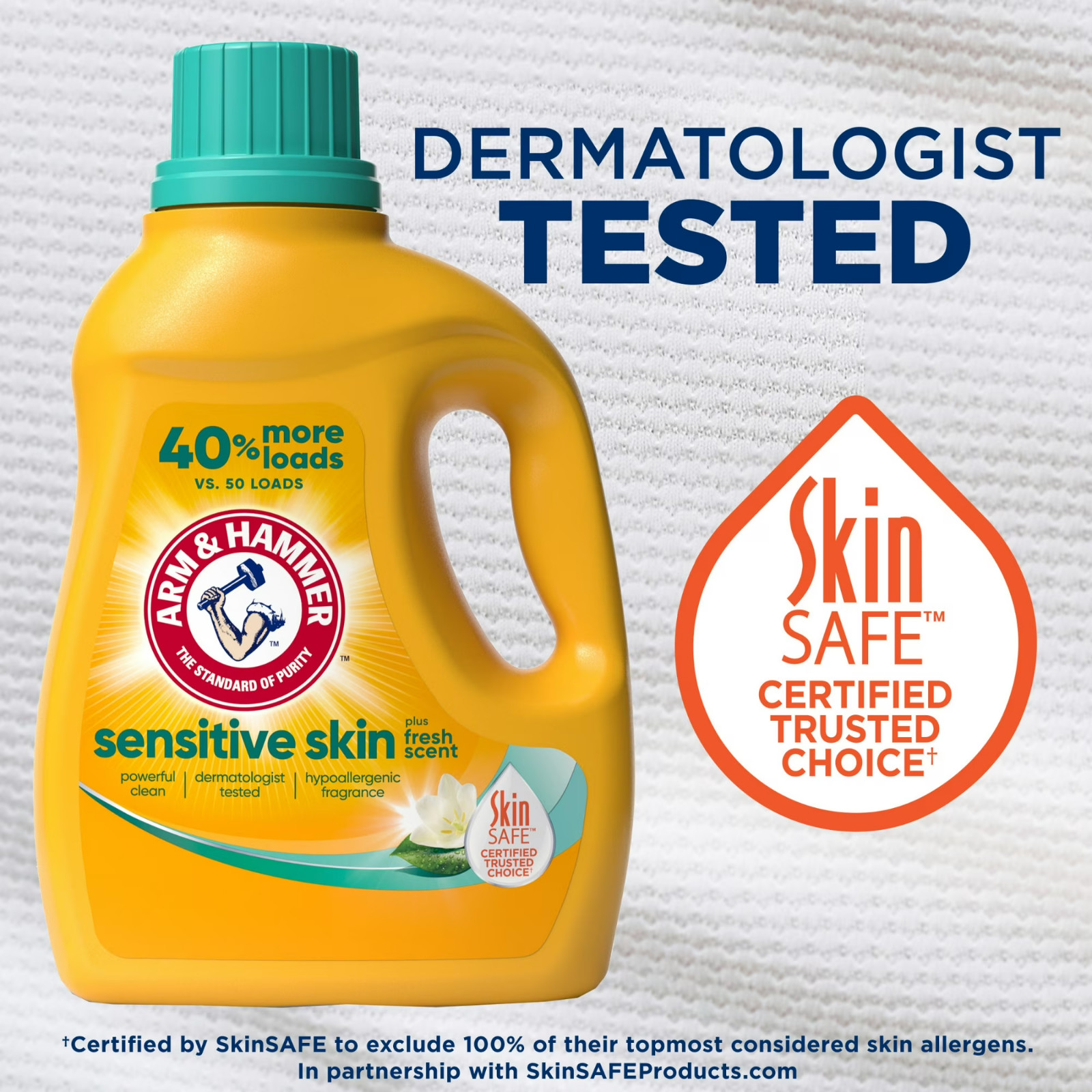 ARM & HAMMER Sensitive Skin Laundry Detergent 170 oz 3-Pack Fast Ship USA