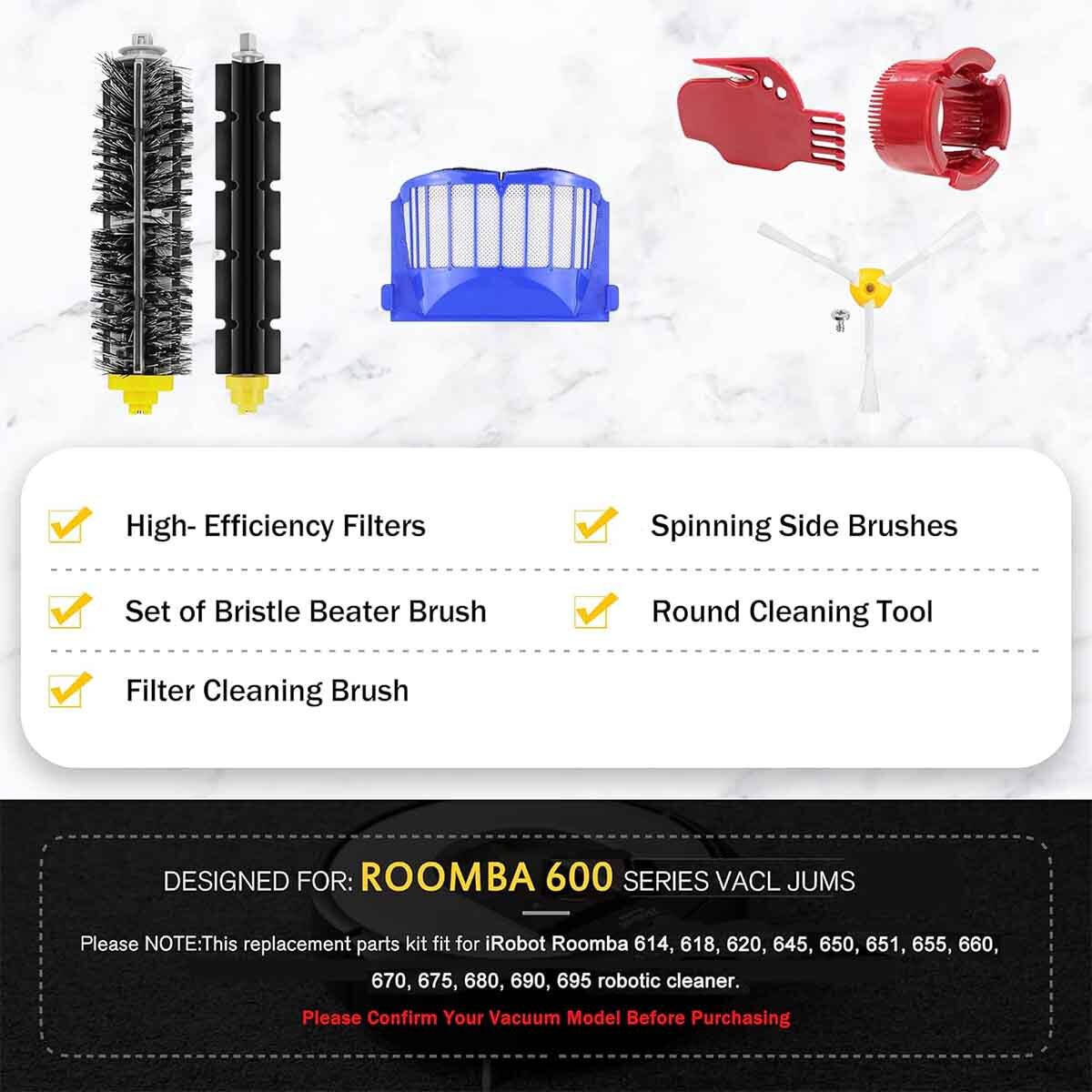 Replacement Accessories for iRobot Roomba 600 Series 694 692 690 680 660 665