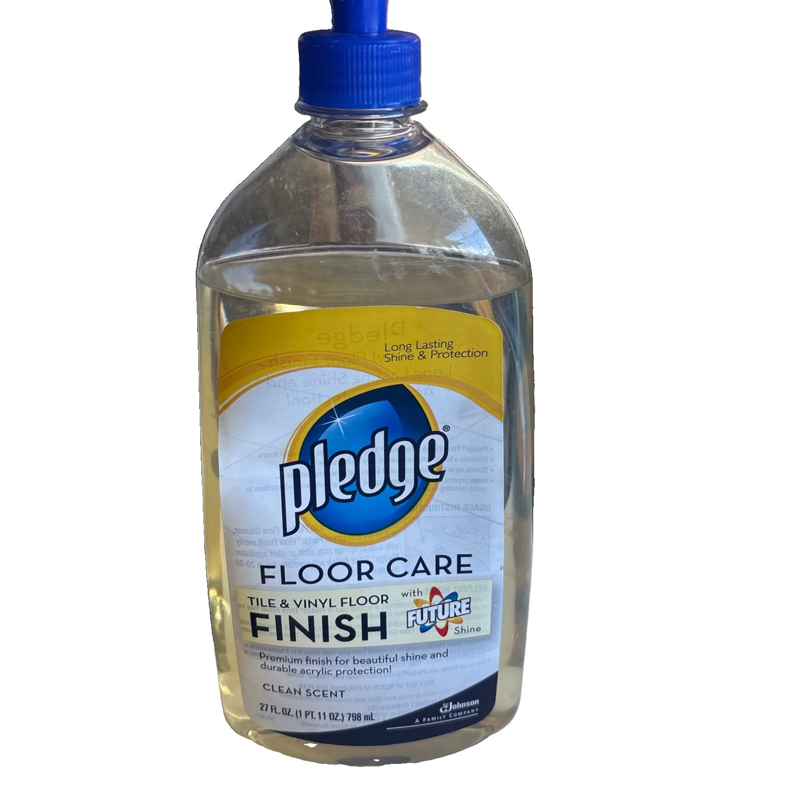 Vintage Pledge Floor Care With FUTURE Shine 27 oz Clean Scent 2010