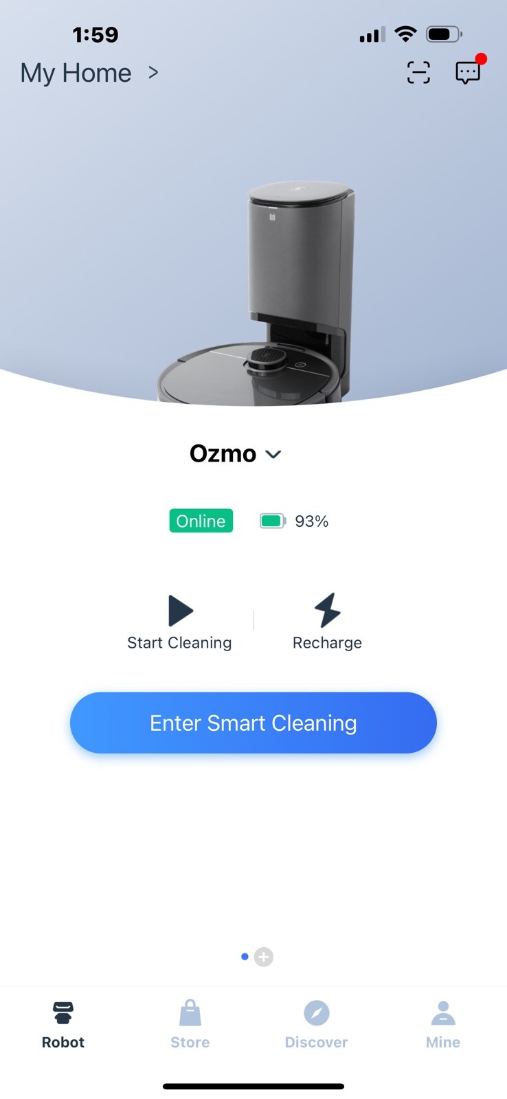 Ecovacs DEEBOT OZMO T8+ Robotic Vacuum Cleaner 2-1 Mop &Vacuum Robot. NO CHARGER