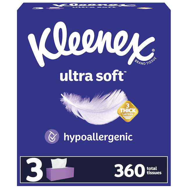 Kleenex 3 -Pack Facial Tissue ( 120 -Count )