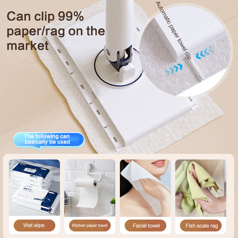 Automatic Cloth Changing Mop Mini Hands-Free Mop Compatible Face Towel Home