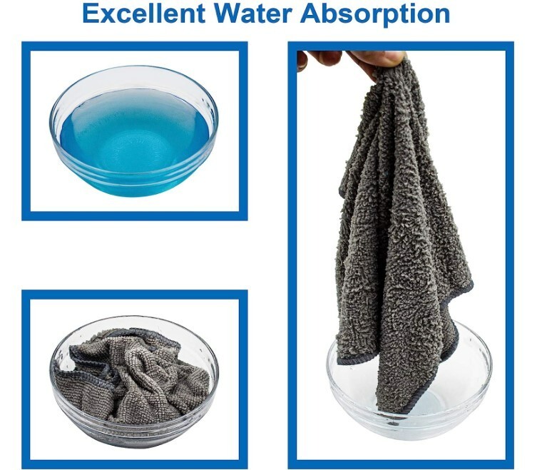 Microfiber Cleaning Cloth Micro fiber Towels Lint-Free Highly Absorbent Rags 8pc