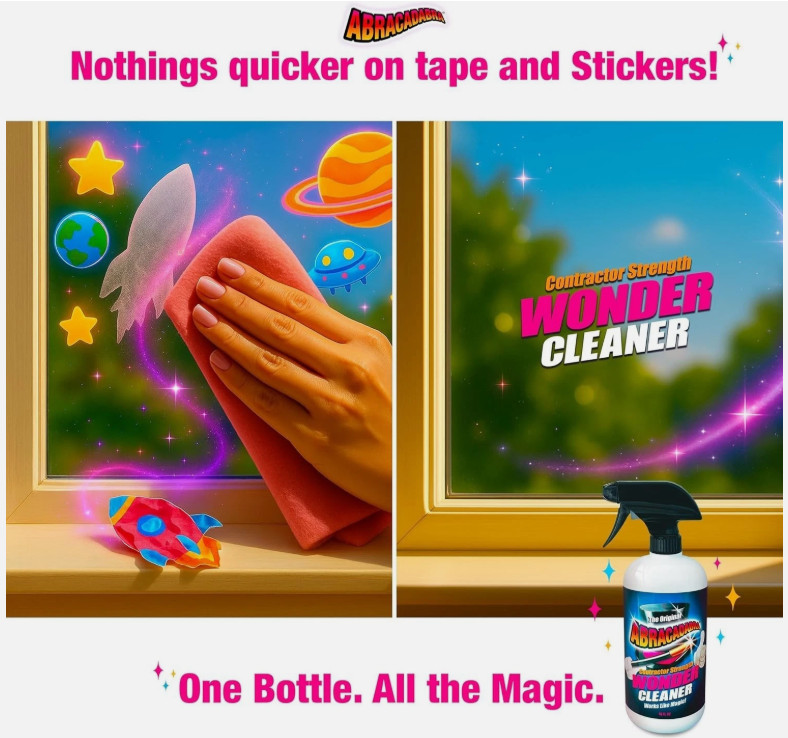 Abracadabra® Wonder Cleaner 16oz – Safe Adhesive, Tar & Sap Remover Made in USA
