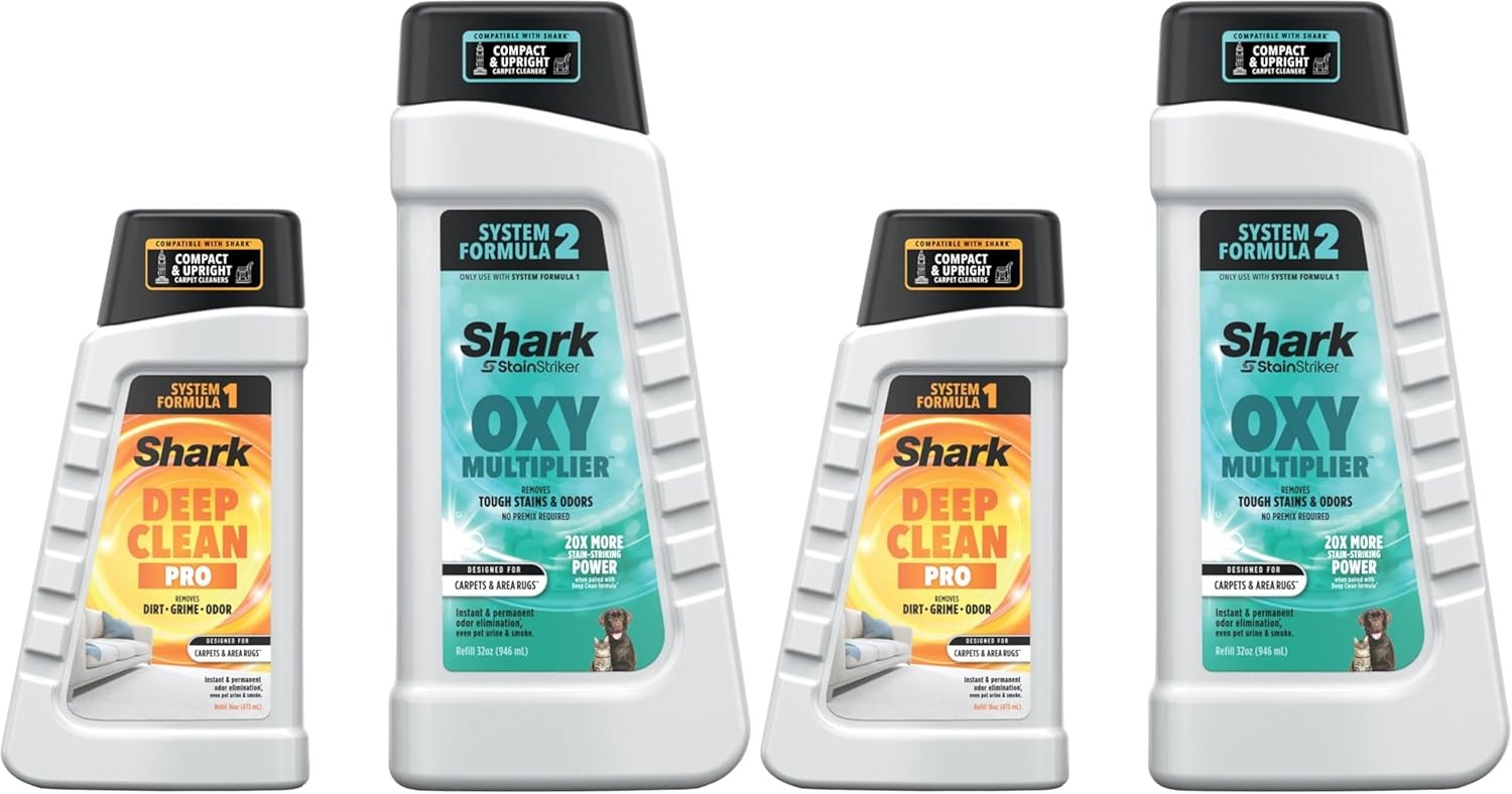 Shark Stainstriker Cleaning Solution Bundle for Portable Cleaners, Carpet and Ar