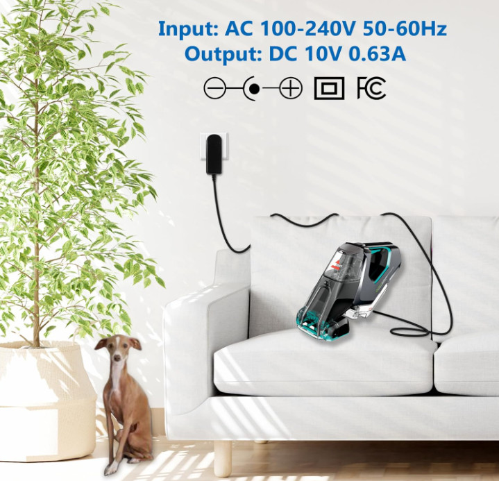 Charger for Bissell Pet Stain Eraser 2837 2842 2846 2877 Compatible with Bissell