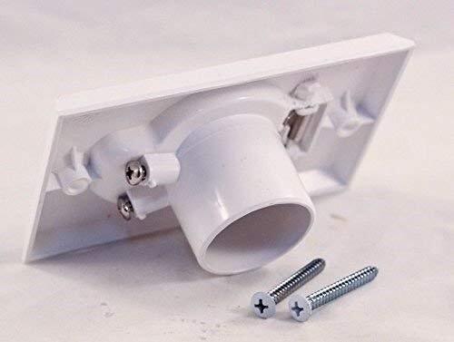 Central Vacuum White Inlet Valves for Beam Central Vac, White Round Door 2 Pack