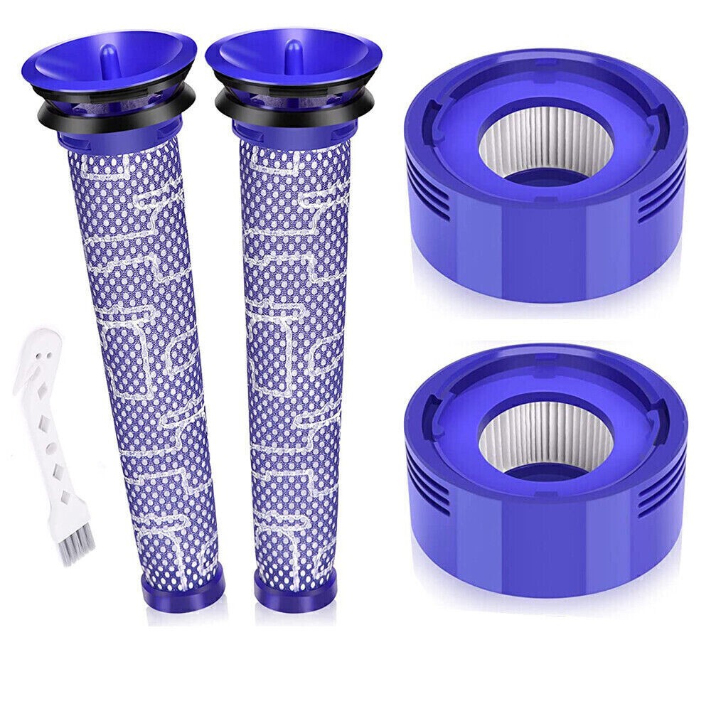 4 Pack Replacement HEPA Post Filter & Pre-filter For Dyson V7 V8 Absolute Animal