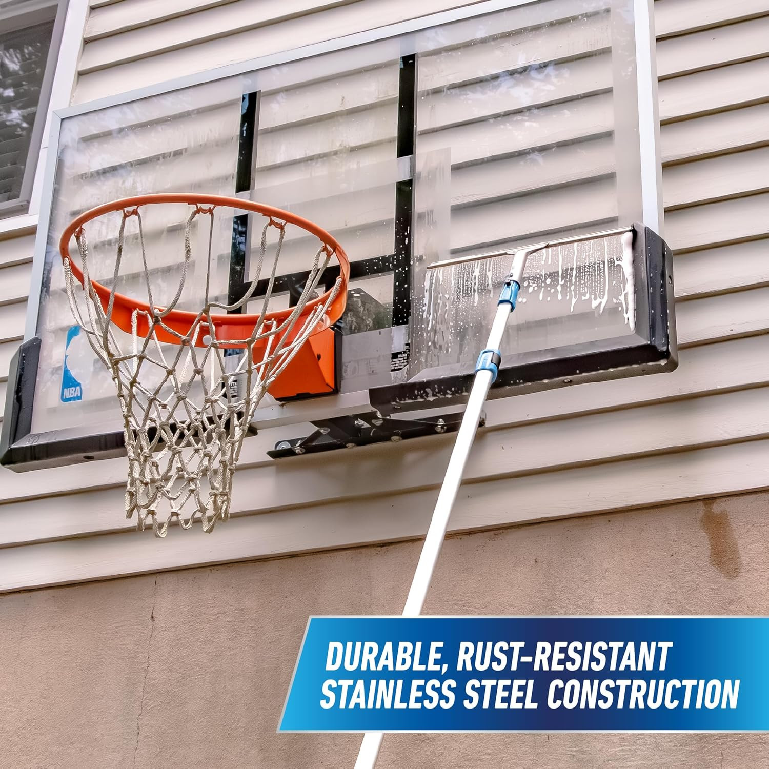 16 Inch Stainless Steel Window Squeegee Professional Streak Free Cleaner