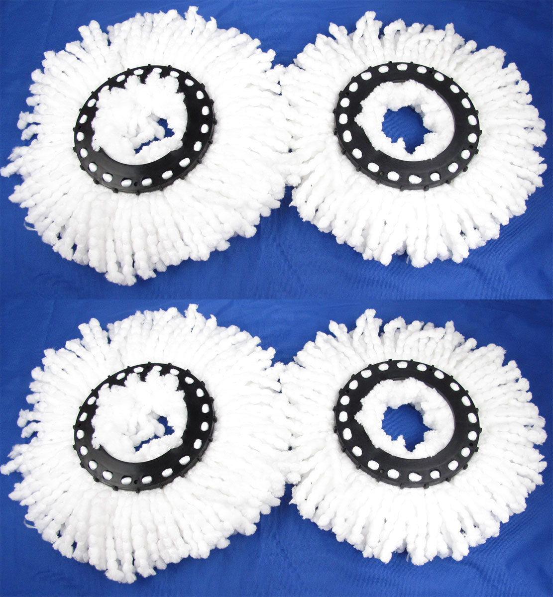 4 NEW Replacement Microfiber Mop Head Refill For Hurricane Magic Mop 360° Spin