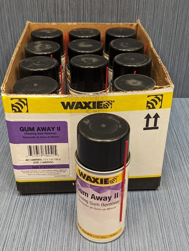 Lot of 12 x Waxie 1070451 Gum Away II Aerosol Chewing Gum & Candle Wax Remover
