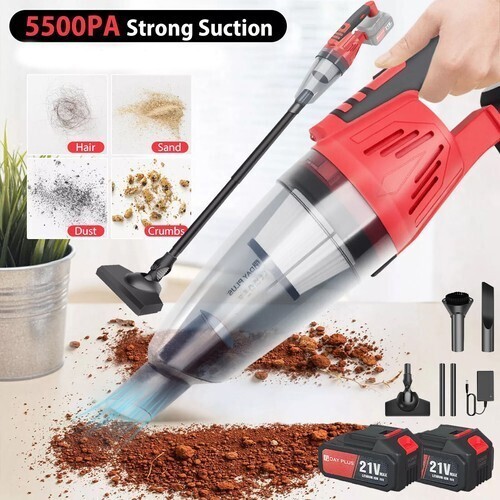Cordless Vacuum Cleaner 3 in 1 Rechargeable Lightweight Stick Vacuum Cleaner LED
