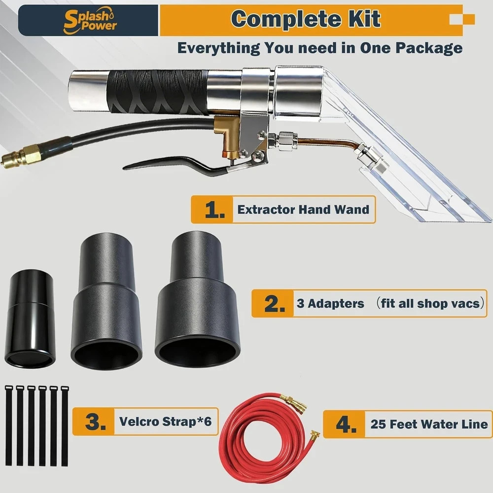 Universal Fit Any Existing Shop Vac Hose Extractor Kit Better Attachment Wet-dry