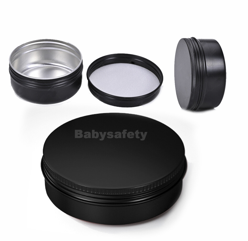 Aluminum Tin Screw Top Lid Round Metal Container,Storage Jar Travel Tin can