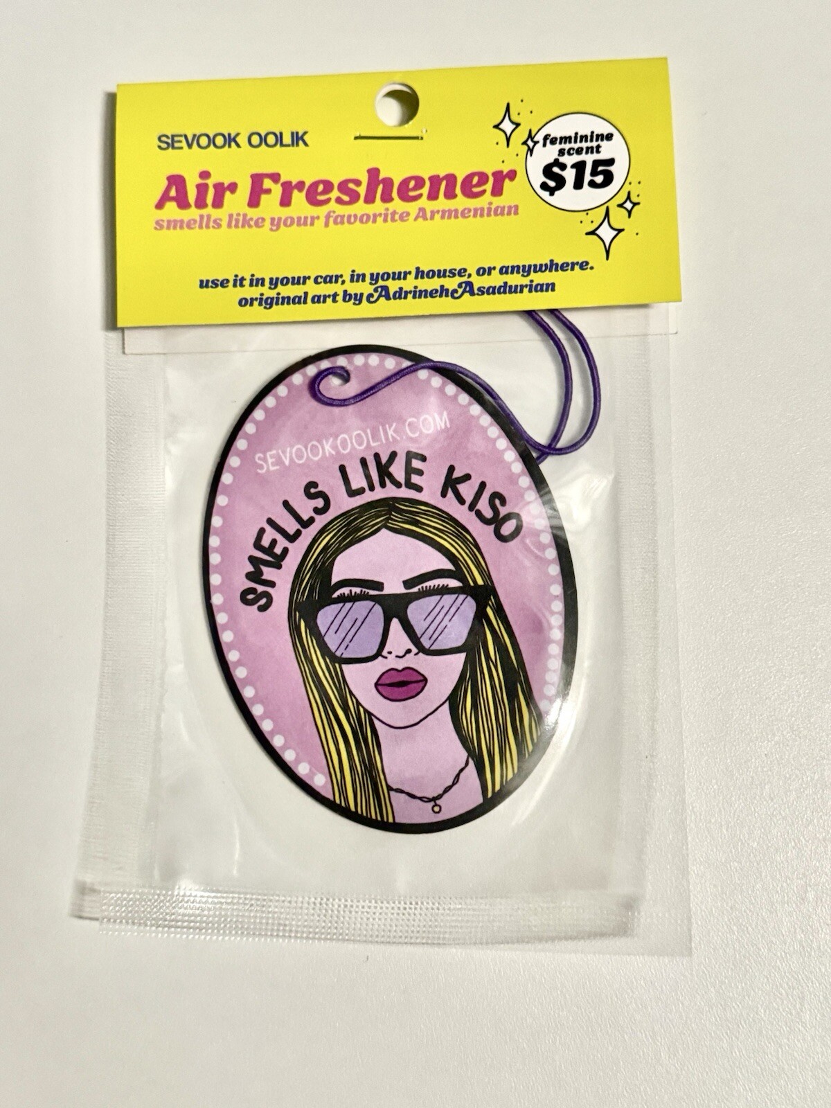 Armenian Humor / POP Art Style Sketch Art/ Automotive, Room,closet Air Freshener